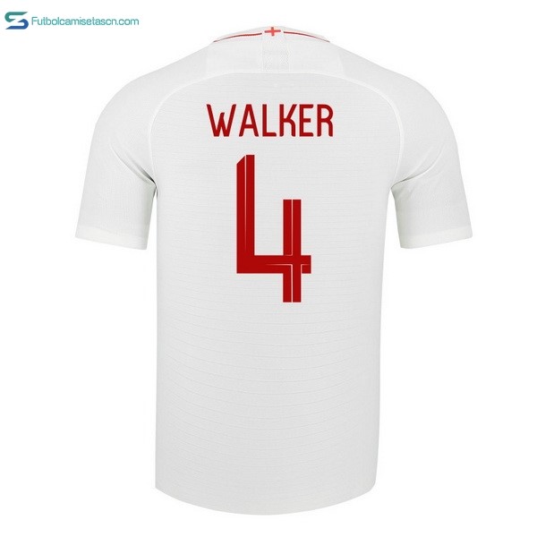 Camiseta Inglaterra 1ª Walker 2018 Blanco